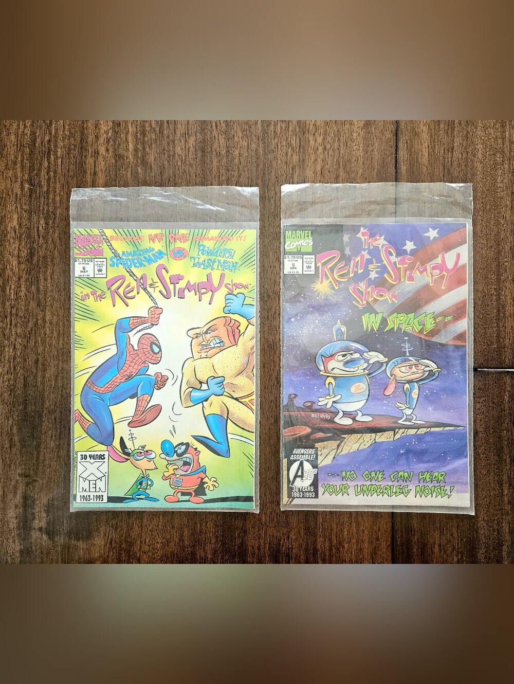 Vintage 1990s Marvel Comics- The Ren And Stimpy Show Sealed Comics- #5 And #6
